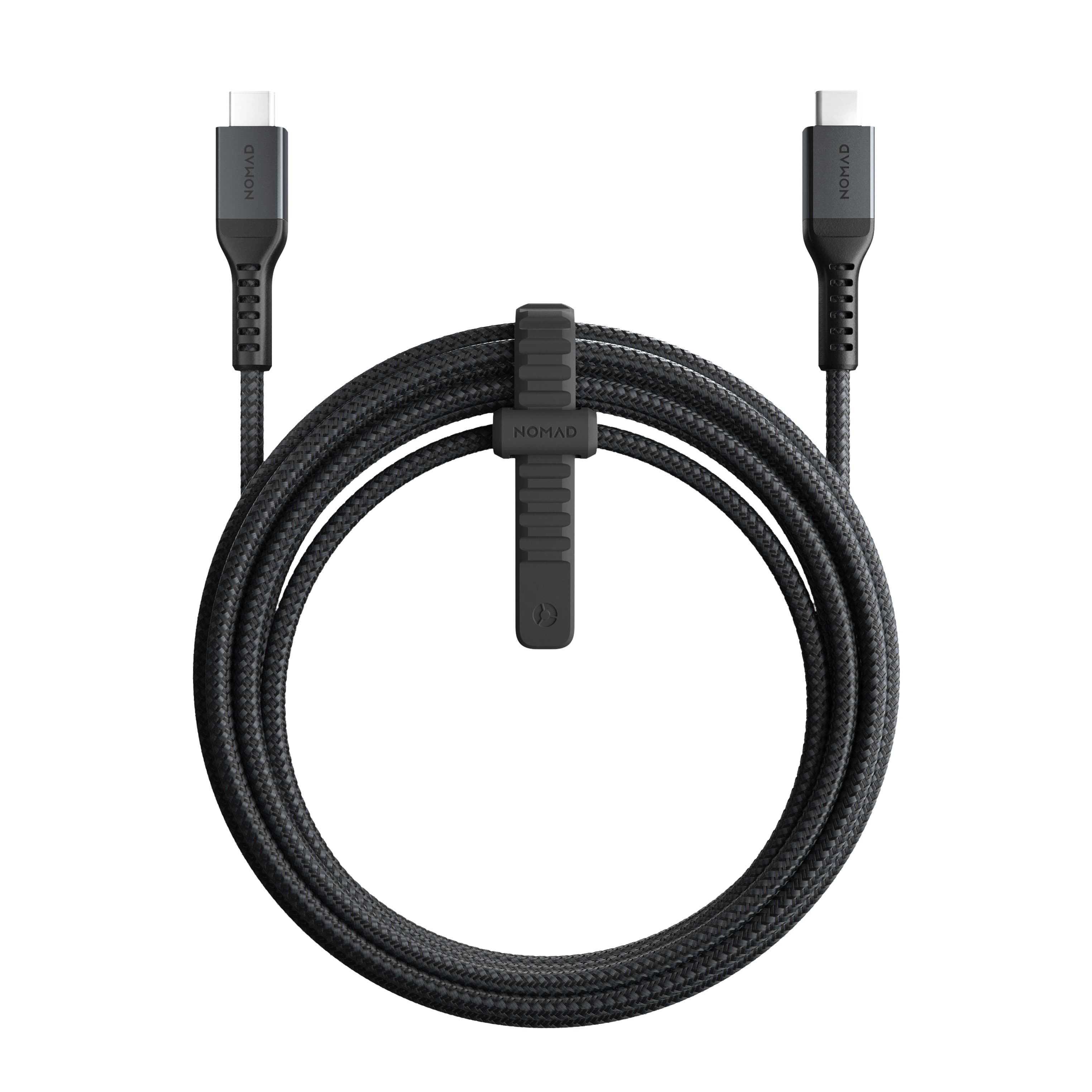Кабел Nomad Kevlar (NM01322085), от USB C(м) към USB C(м), 3m, 100W, черен