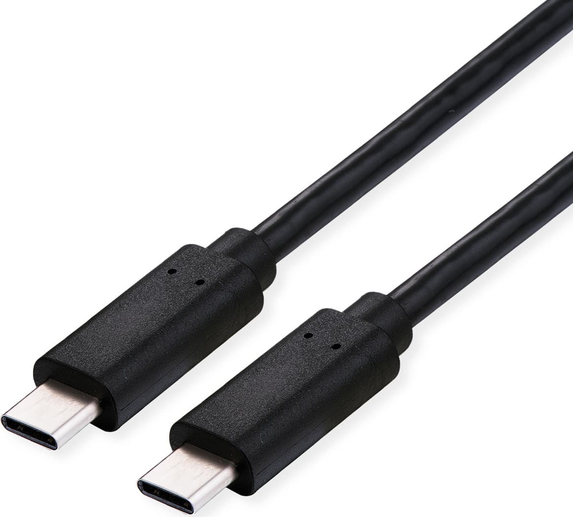 Кабел Roline 11.99.9091, от USB C(м) към USB C(м), 0.5m, 100W, черен