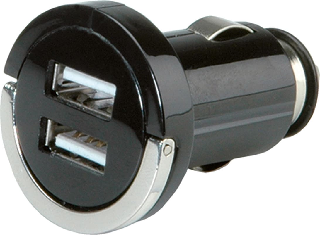 Зарядно устройство за кола Roline 19.99.1059, от автомобилна запалка към 2x USB А(ж), 5V/2.4A, черно