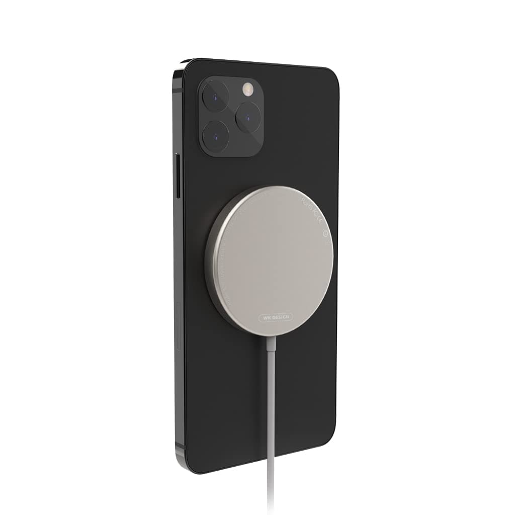 Безжично зарядно WK Design OJD-63, от USB Type-C(м) към MagSafe, бяло