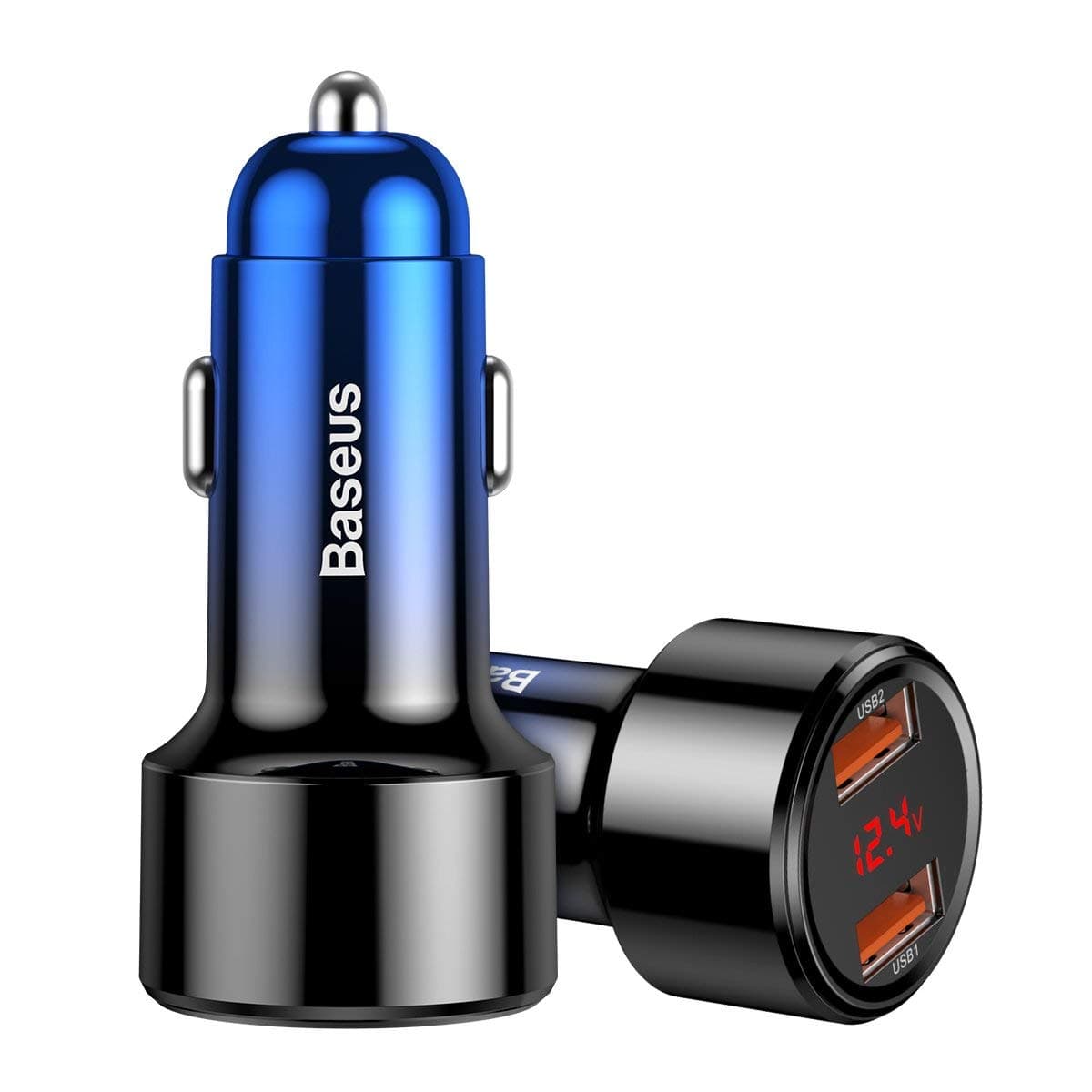 Зарядно за кола Baseus Dual, от автомобилна запалка към 2x USB A(ж), 5V, 6A, черно