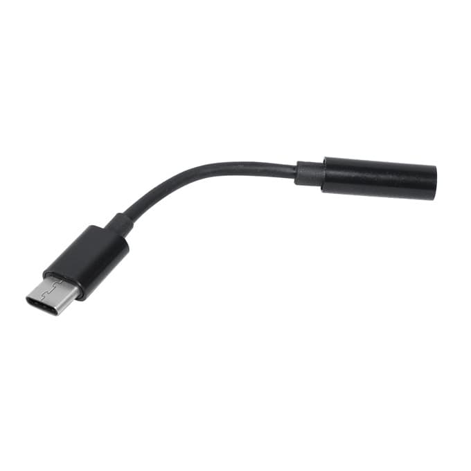 Кабел Makki CBL-C-AUDIO-BK, от USB Type-C(м) към 3.5mm Stereo Jack 4pin(ж), 0.1 m, черен