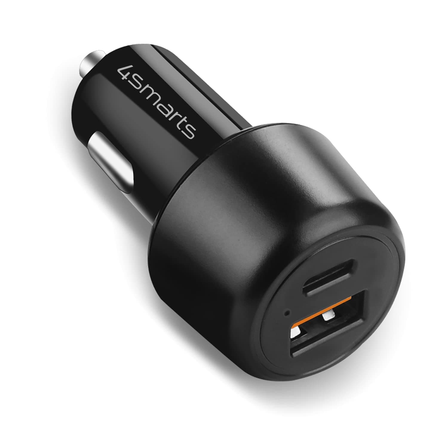 Зарядно за кола 4smarts VoltRoad Ultimate 83W with QC 3.0 and PD (456260), от автомобилна запалка към USB C(ж)/USB A(ж), USB-A 5V/3A; 9V/2A; 12V/1.5A; USB-C 5V/3A; 9V/3A; 12V/3A; 15V/3A; 20V/3.25A, черно