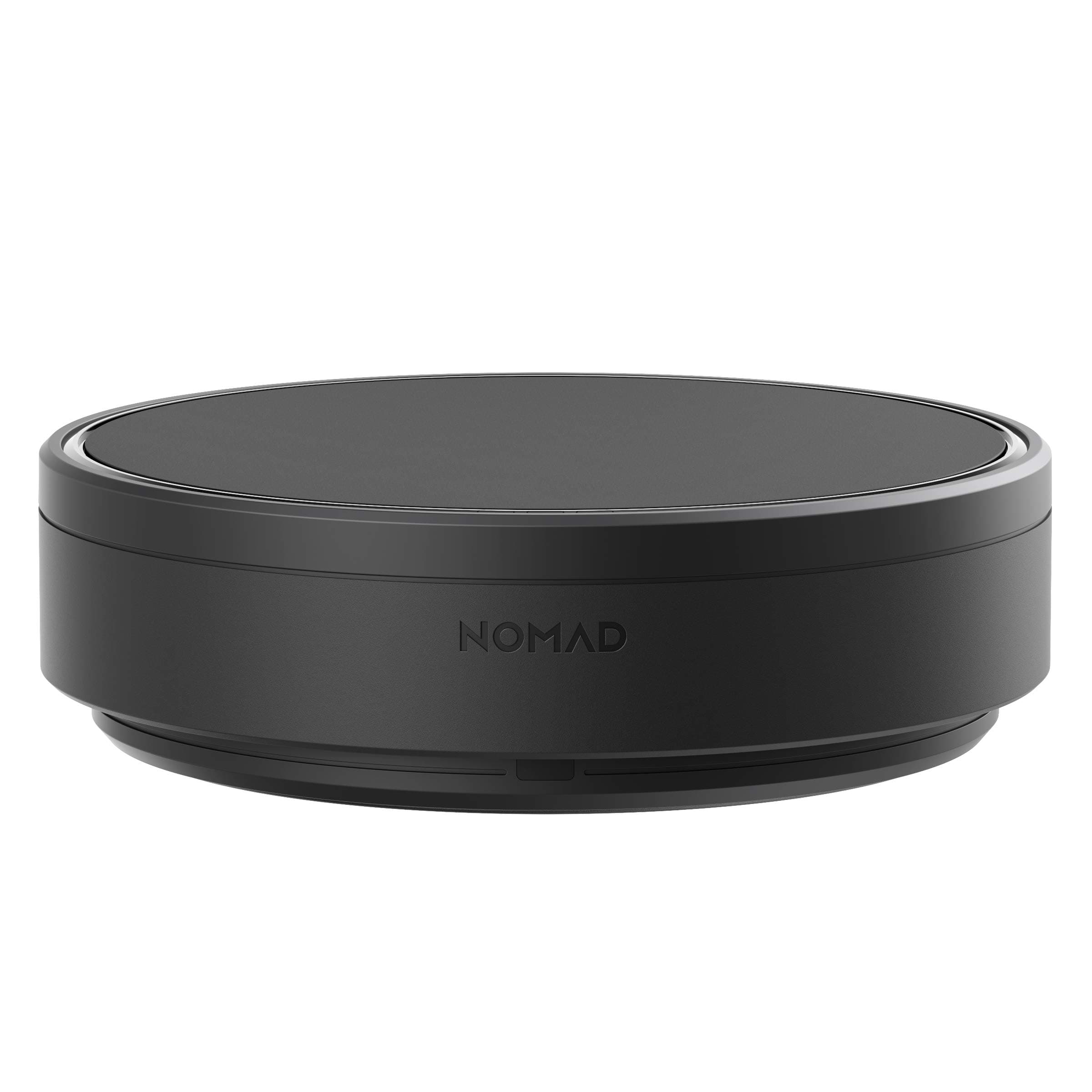 Зарядно устройство Nomad Wireless Hub, от контакт към безжично зареждане, 110-240V, 5V/3A, 15W max, USB-C/A, LED индикатор, Qi технология, черно