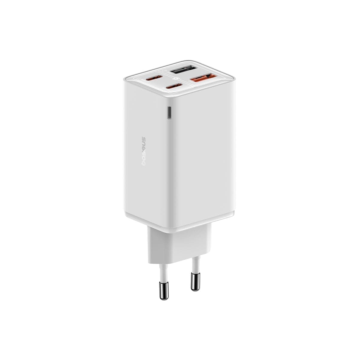 Зарядно устройство Baseus GAN6 Pro (P10162701213-00), от контакт към 2x USB-A(ж)/ 2x USB-C(ж), 20V/3.25A, 65W, бяло