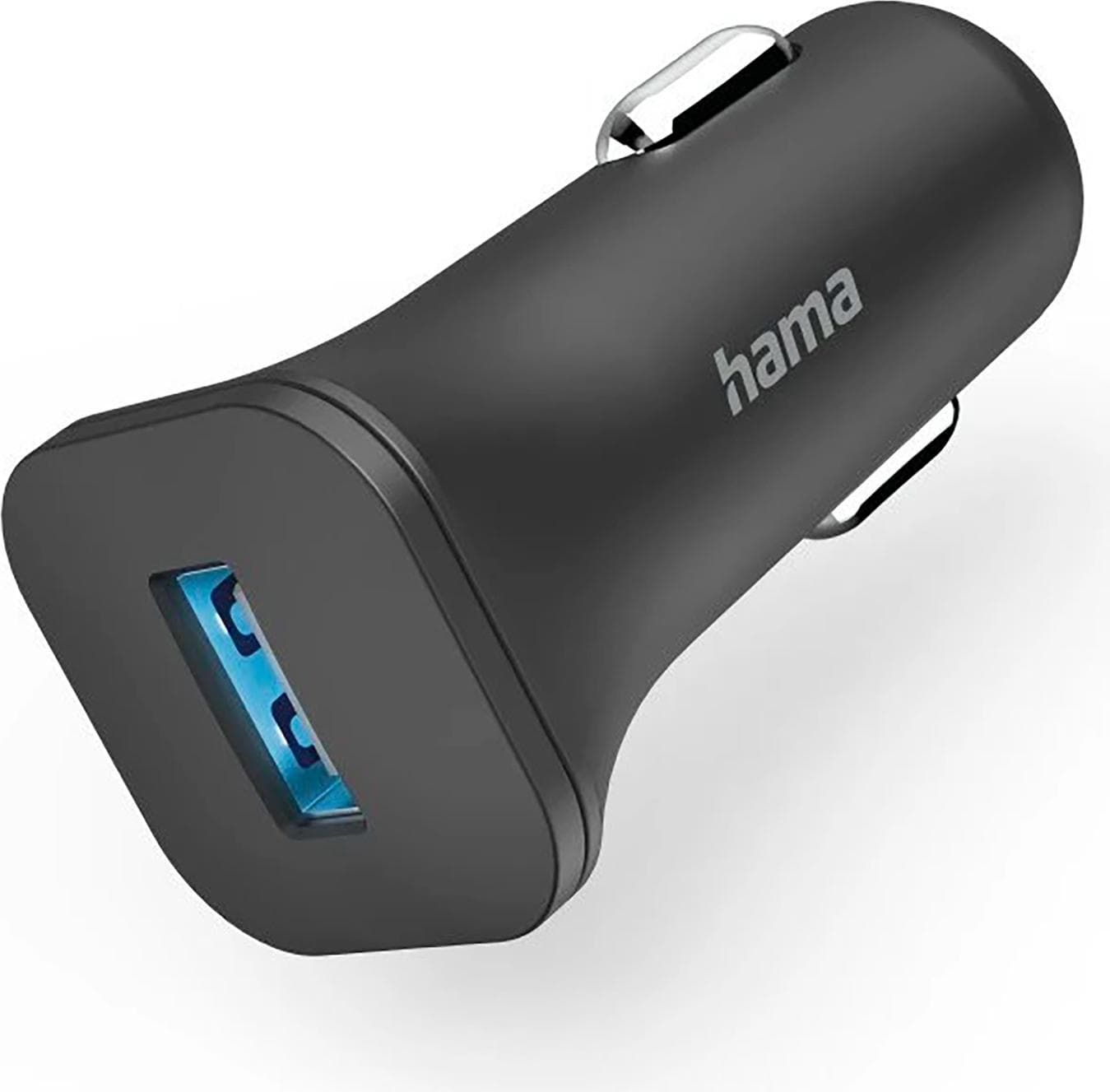 Зарядно устройство за кола Hama 201634, от автомобилна запалка към 1x USB A(ж), 1.2A, черно