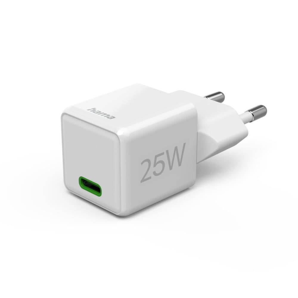 Зарядно устройство Hama 201981, от контакт към 1x USB C(ж), бяло, 25W, QC 3.0