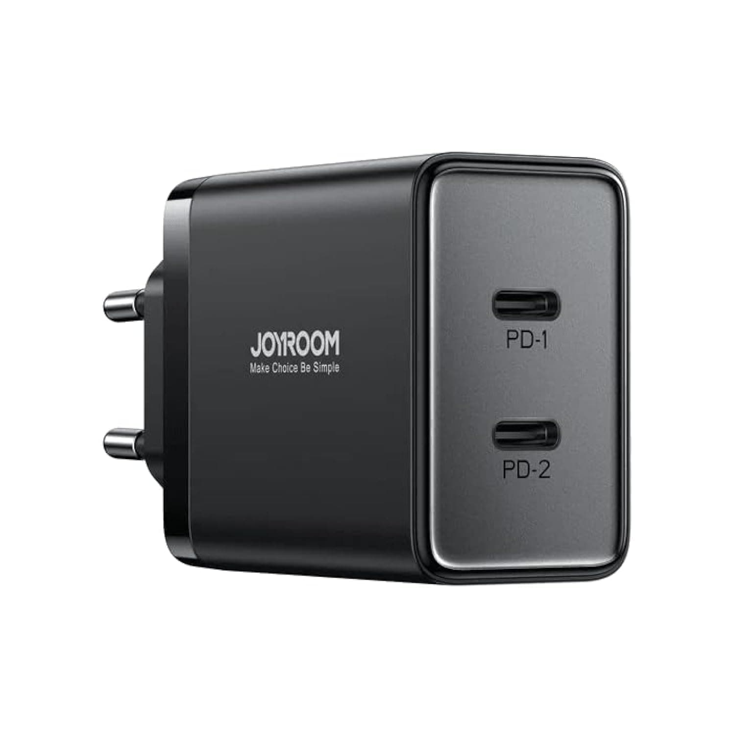 Зарядно устройство Joyroom JR-TCF09, от контакт към 2x USB-C(ж), 12V/1.67A, черно, 40W, PD 3.0