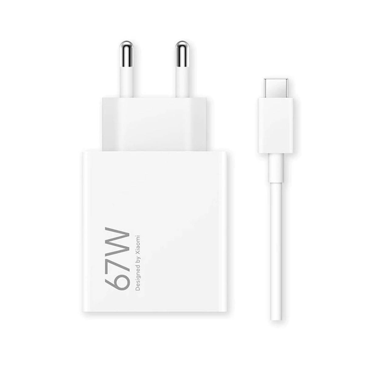 Зарядно устройство Xiaomi 67W HyperCharge Combo (Type-A), от контакт към 1x USB-A(ж), 20V/6.2A, бяло, 67W
