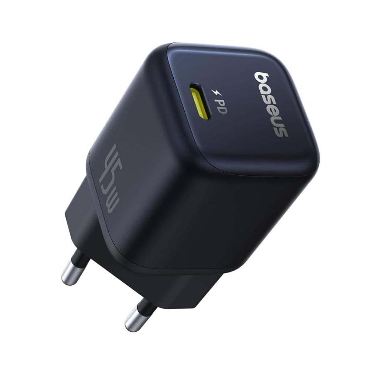 Зарядно устройство Baseus PicoGo GaN (P10176800123-00), от контакт към 1x USB-C(ж), 20V/2.25A, черно, 45W