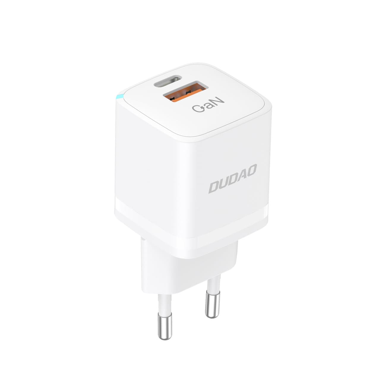 Зарядно устройство Dudao A13Pro, от контакт към 1x USB-C(ж), 1x USB-A(ж), 20V/1.5A, бяло