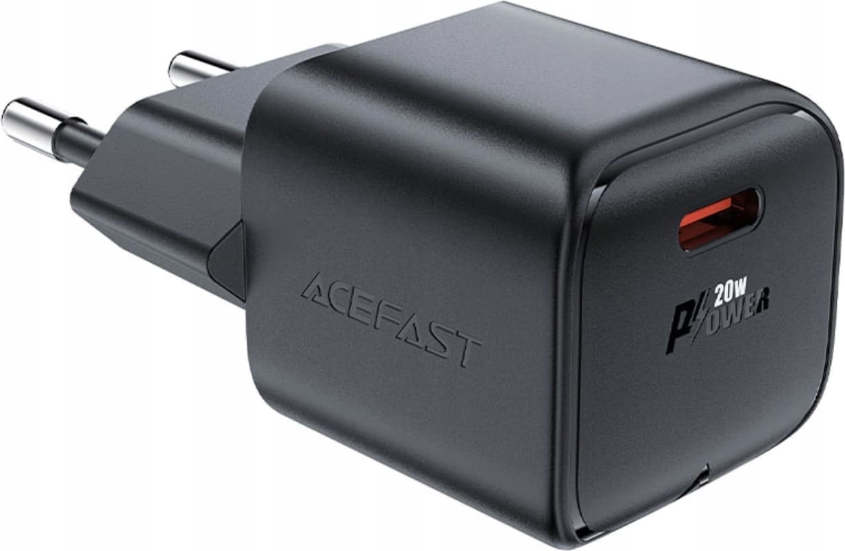 Зарядно устройство Acefast A73, от контакт към 1x USB-C(ж), 12V/1.67A, черно, 20W
