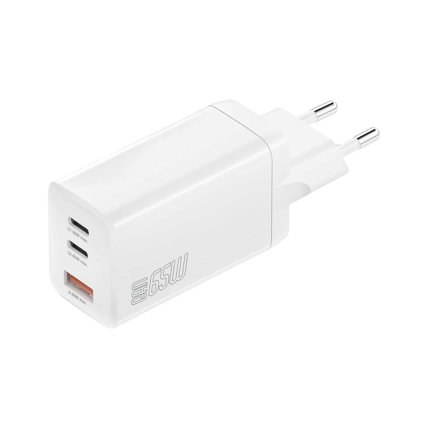 Зарядно устройство 4smarts 540402, от контакт към 2x USB-C(ж), 1x USB-A(ж), 20V/3.25A, бяло, 65W, QC 4.0