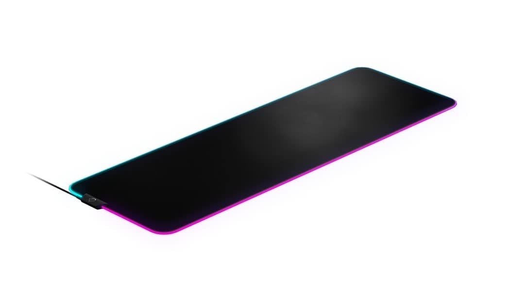 Подложка за мишка SteelSeries QcK Prism Cloth XL, със RGB подсветка, 900 mm x 300 mm x 4 mm, черна