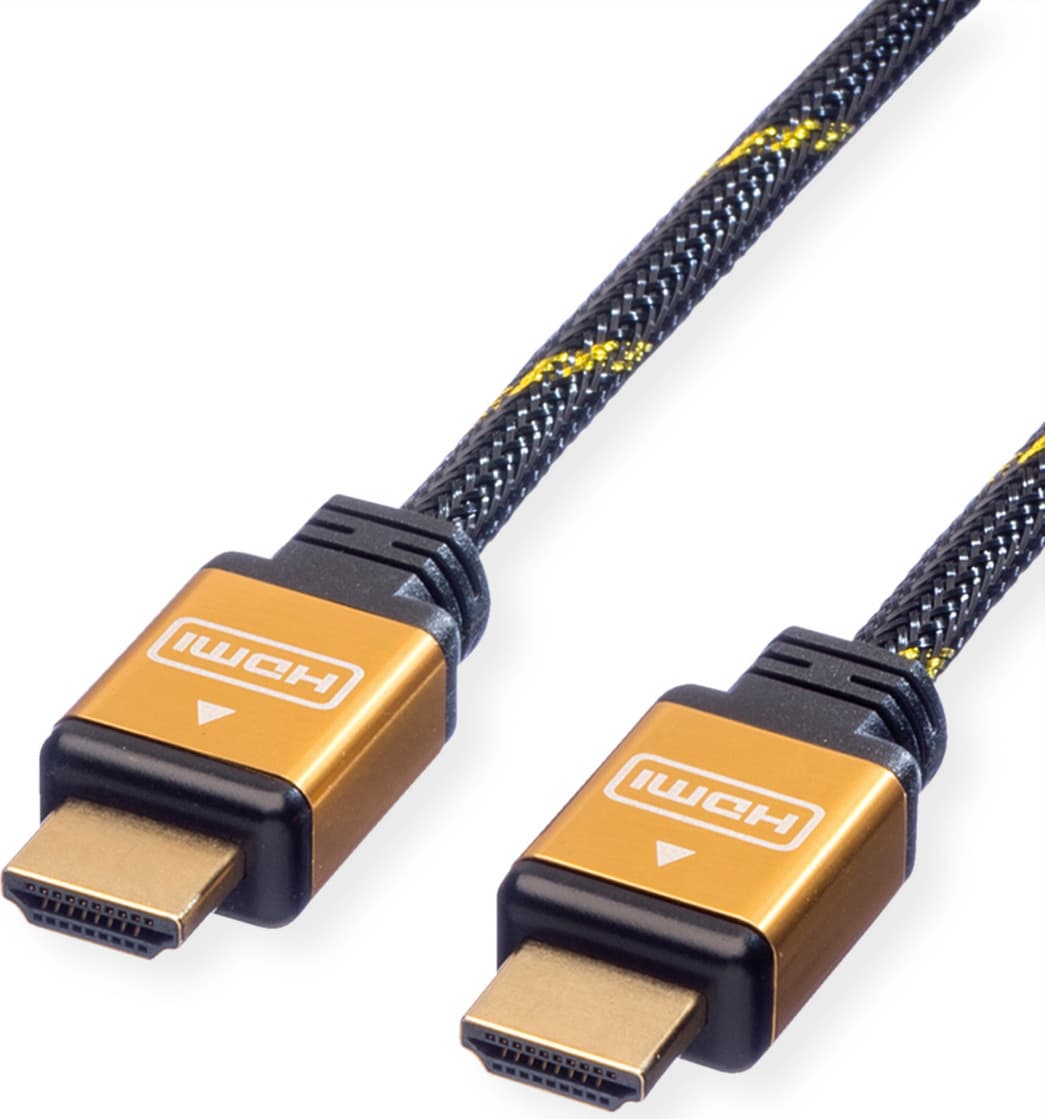 Кабел Roline, HDMI(м) към HDMI(м), 3м, черен, позлатени конектори