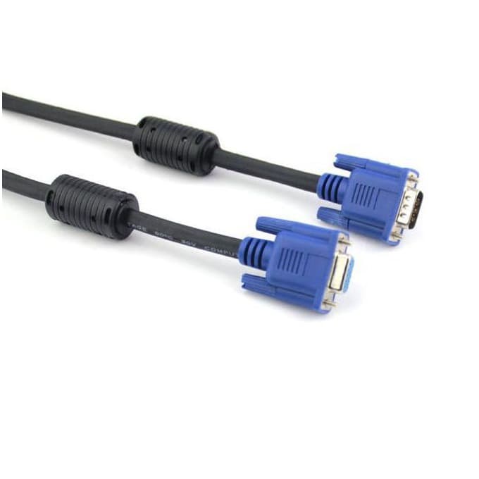Кабел VCom VGA(м) към VGA(ж), 20m, черен