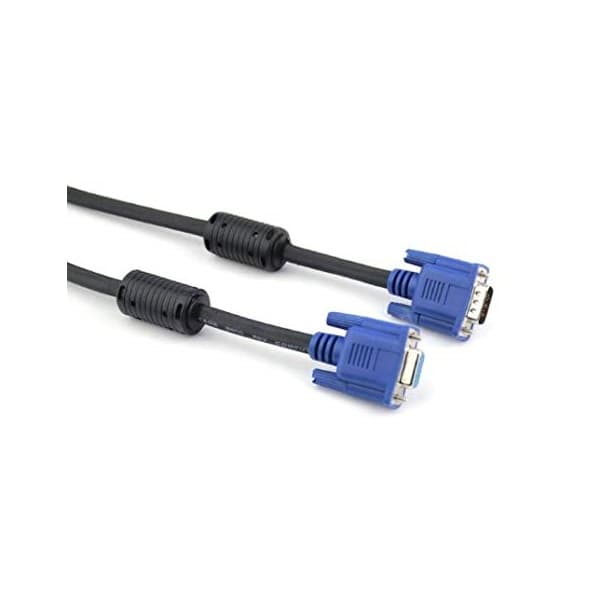 Кабел VCom VGA(м) към VGA(ж), 5m, черен