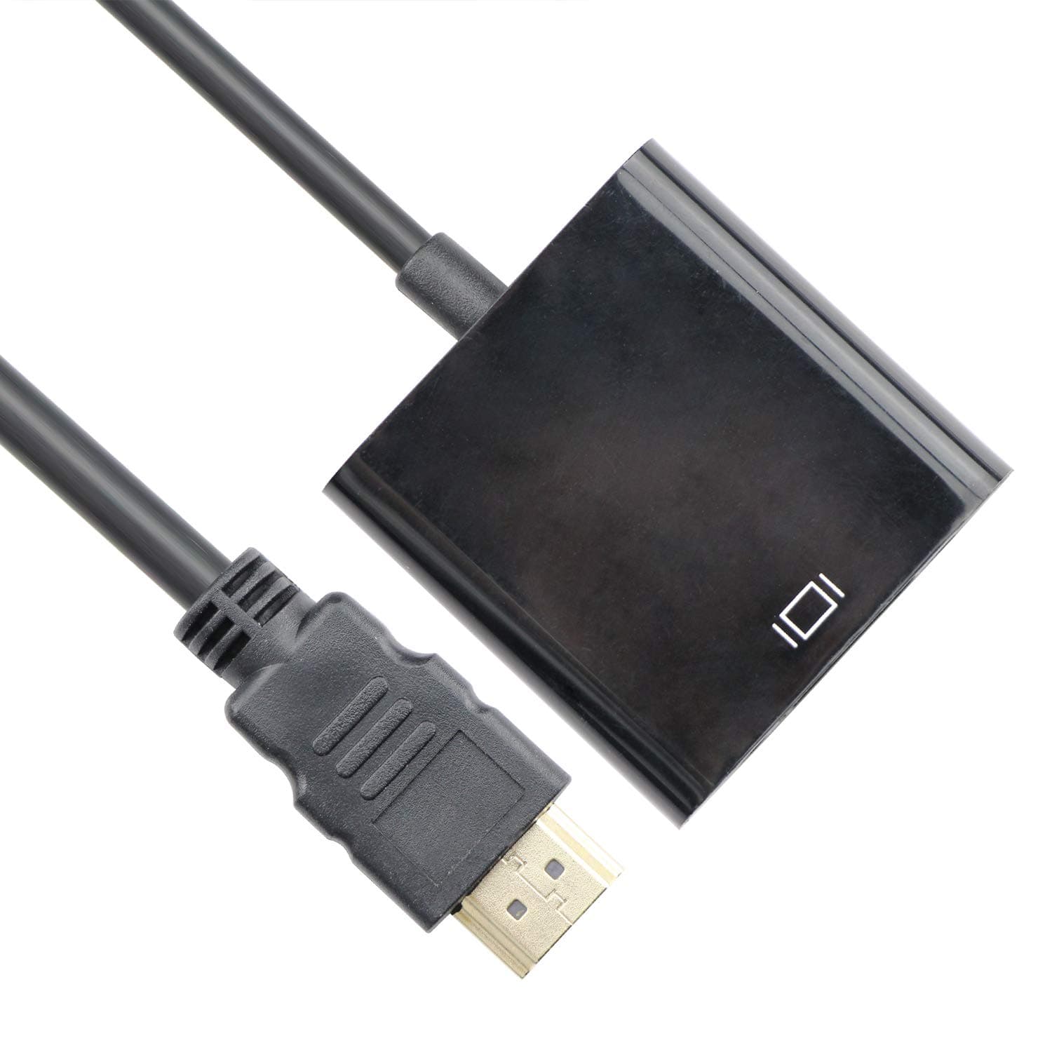 Преходник VCom CG591, HDMI(м) към VGA(ж), черен