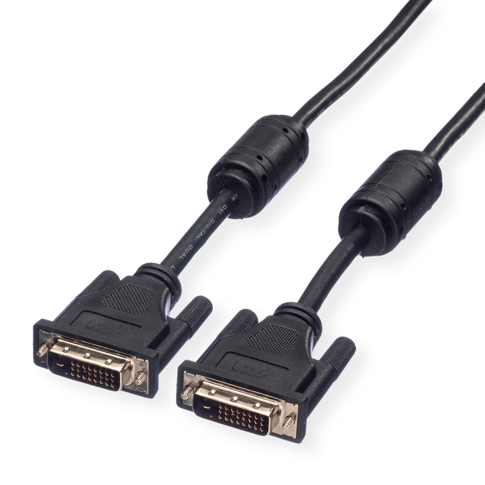 Кабел Roline 11.04.5525, DVI(м) към DVI(м) 2m, черен