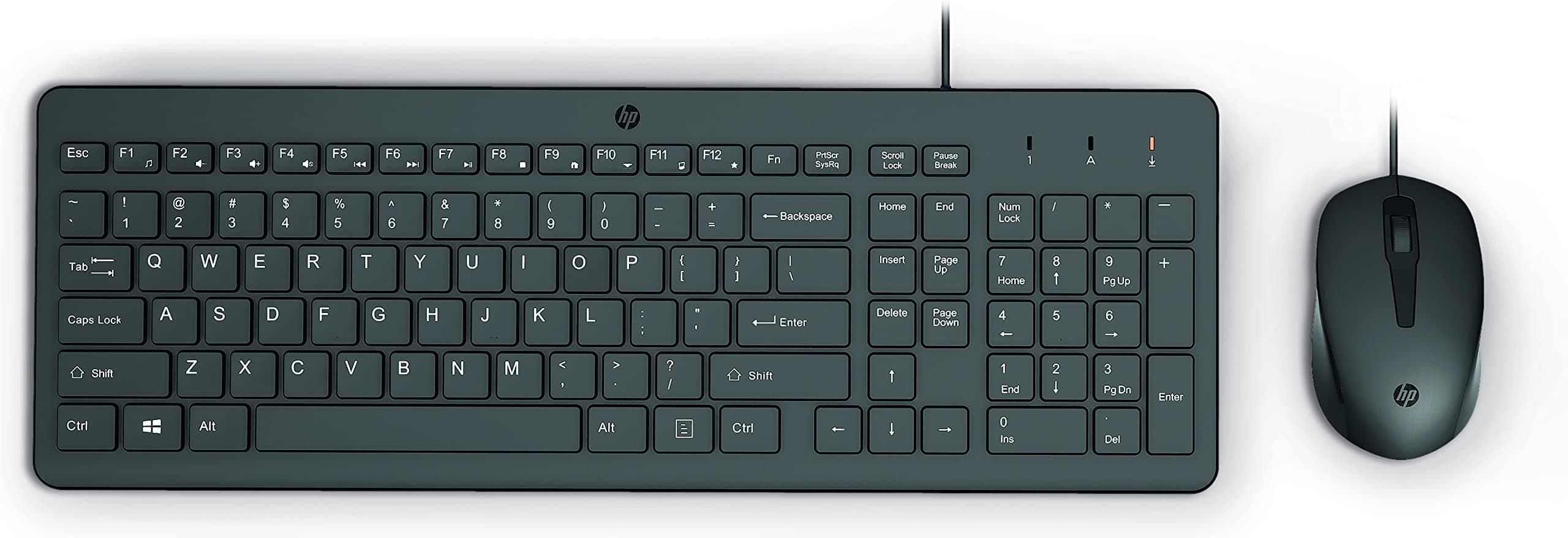 Комплект клавиатура и мишка HP 150 (240J7AA), USB, черни