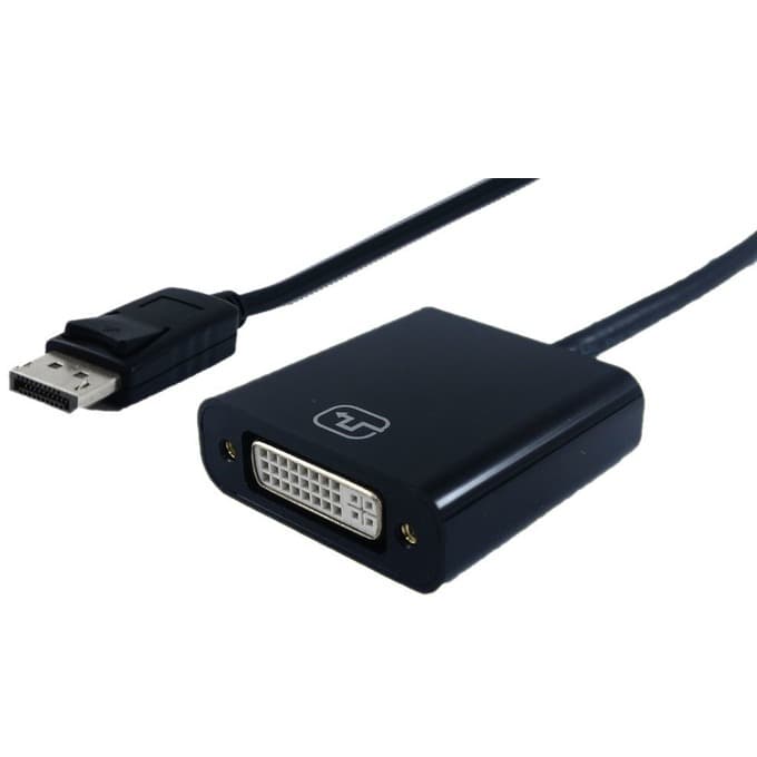 Преходник Roline S3202-10, DisplayPort(м) към DVI(ж), черен