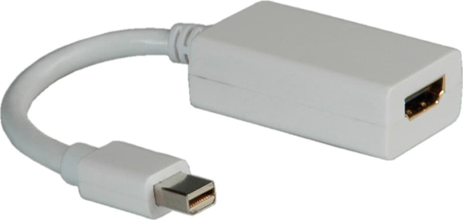 Адаптер Roline 12.03.3129, от Mini Displayport(м) към HDMI(ж), 10cm, бял