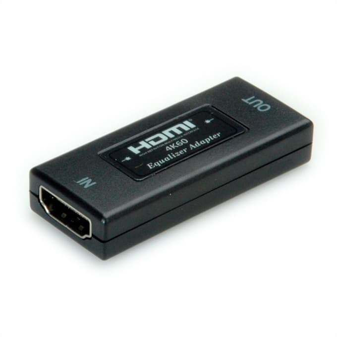 Повторител Roline 14.99.3459, от HDMI(ж) към HDMI(ж), 3840x2160 @60Hz, 20m(макс. 15 m вход + 5 m. изход), черен