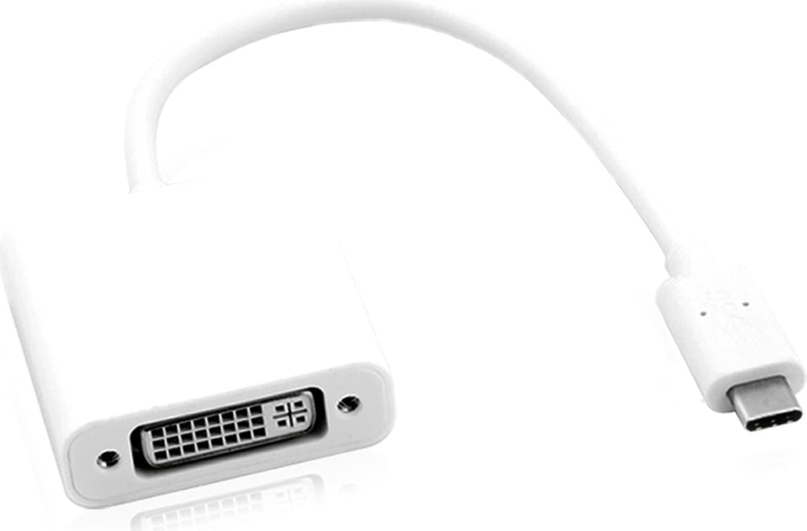 Адаптер Roline 12.03.3205, от USB Type-C(м) към DVI-D 24+1(ж), бял
