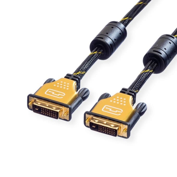 Кабел Roline 11.04.5514, от DVI-D 24+1(м) към DVI-D 24+1(м), 5m, черен