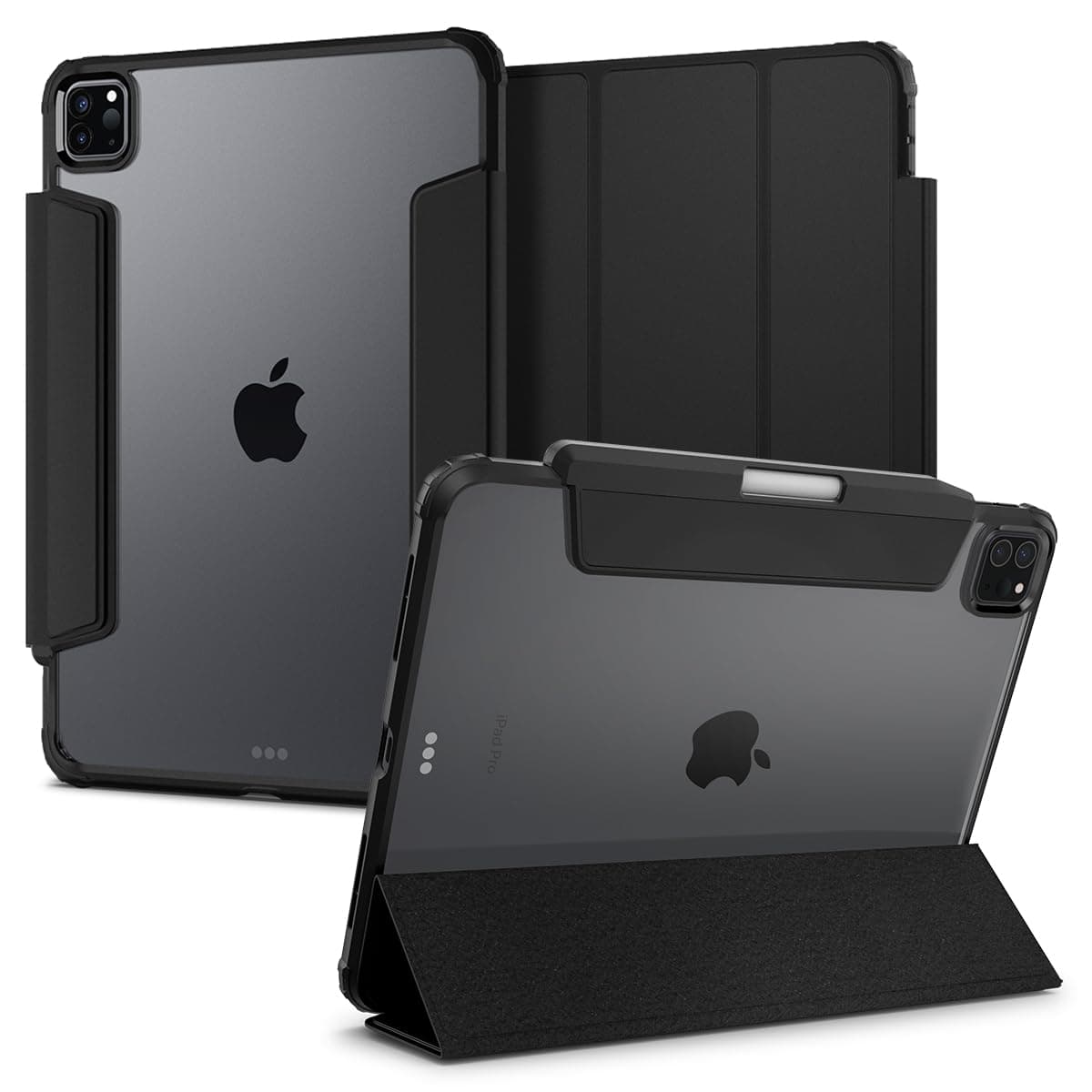Калъф за таблет Spigen Ultra Hybrid Pro Case (ACS03655), за Apple iPad Pro 11 M1 (2021)/Apple iPad Pro (2020/2018), с поставка, черен