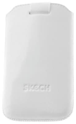 Кожен калъф (естествена кожа) за iPhone 4/4S - Skech Strap Pouch (бял)