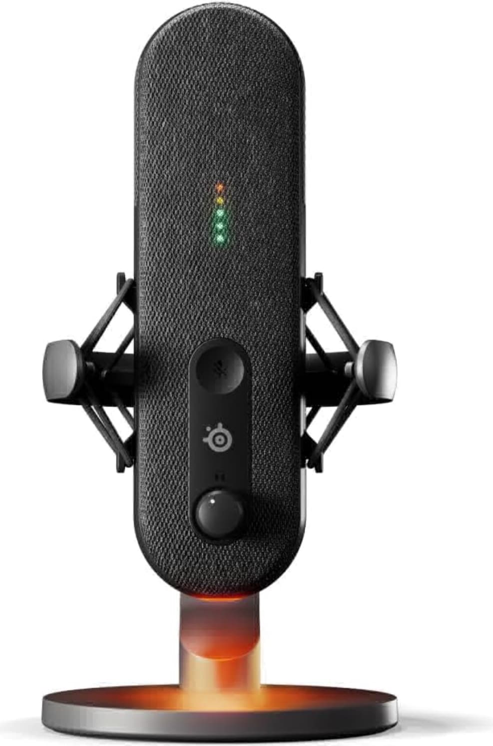 Микрофон SteelSeries Alias 61601, предназначен за гейминг и стрийминг, кондензаторен, 50 Hz - 20 kHz, USB-C, AUX, черен