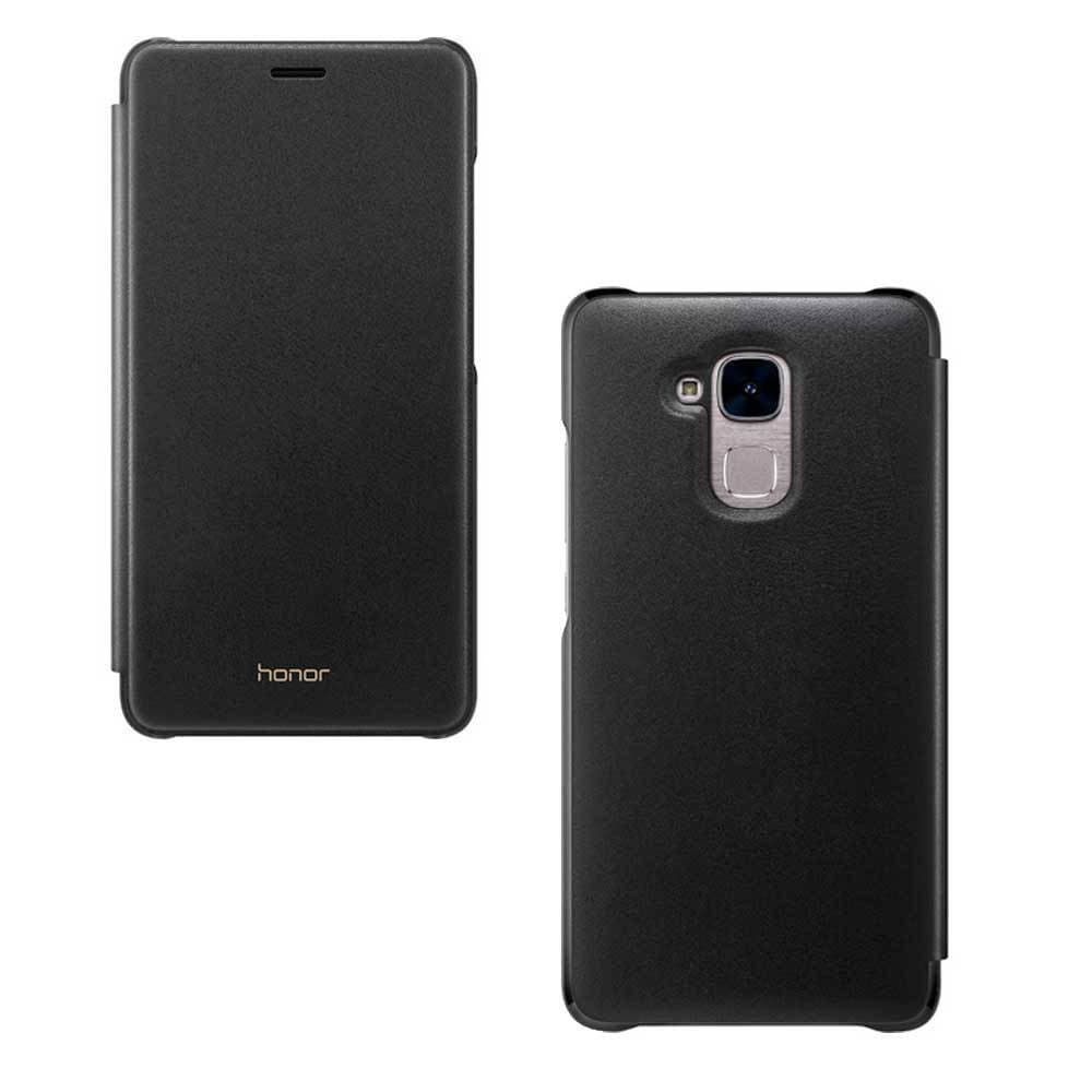 Калъф за Huawei Honor 7 Lite, тип портфейл, еко кожа, Huawei Flip Case 51991701, черен