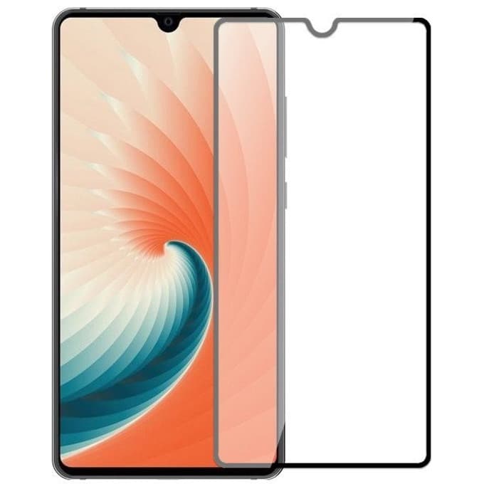 Протектор от закалено стъкло /Tempered Glass/, Premium, за Huawei Mate 20, извит, черна рамка