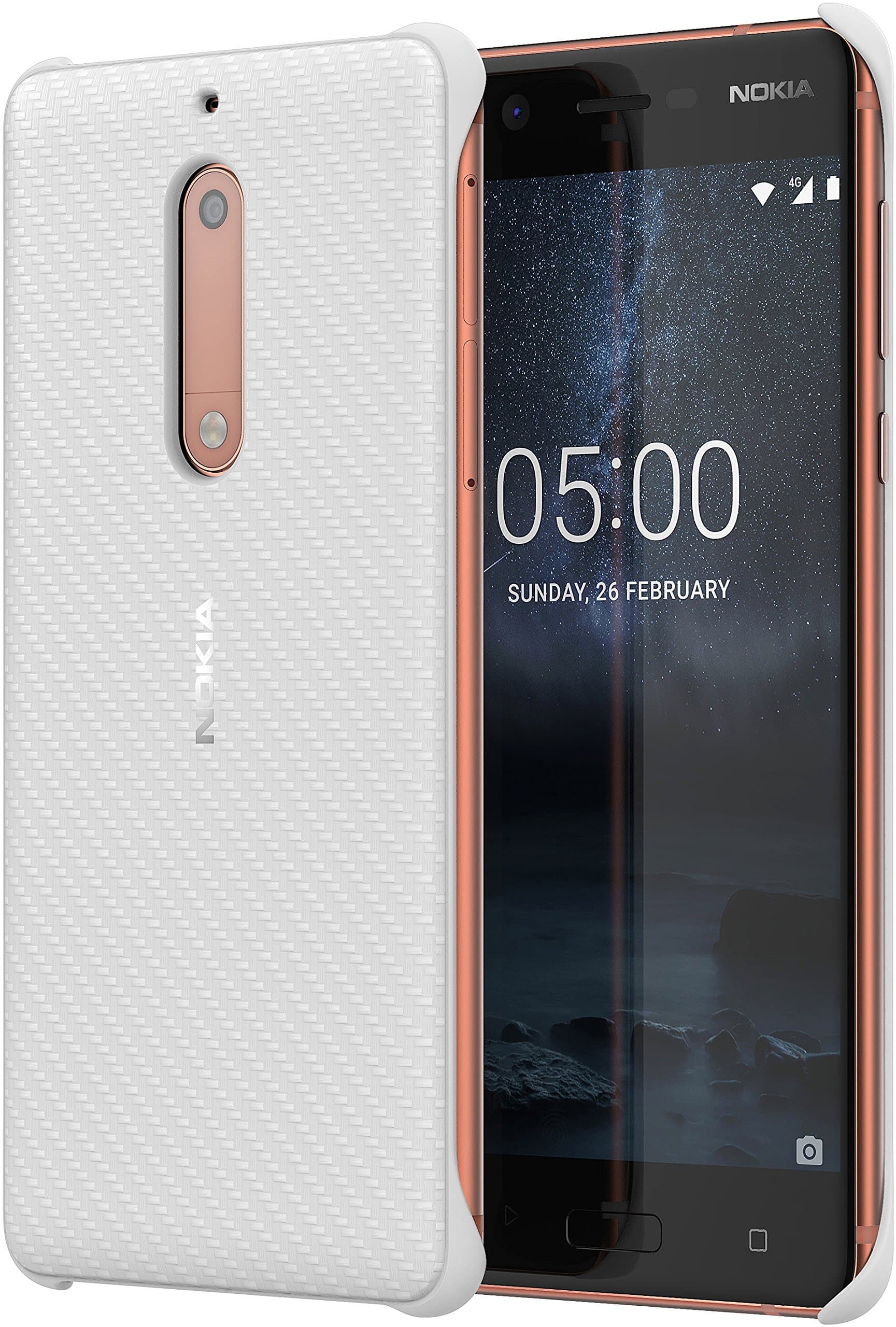 Калъф за Nokia 5, Nokia CC-803 1A21M1D00VA, бял