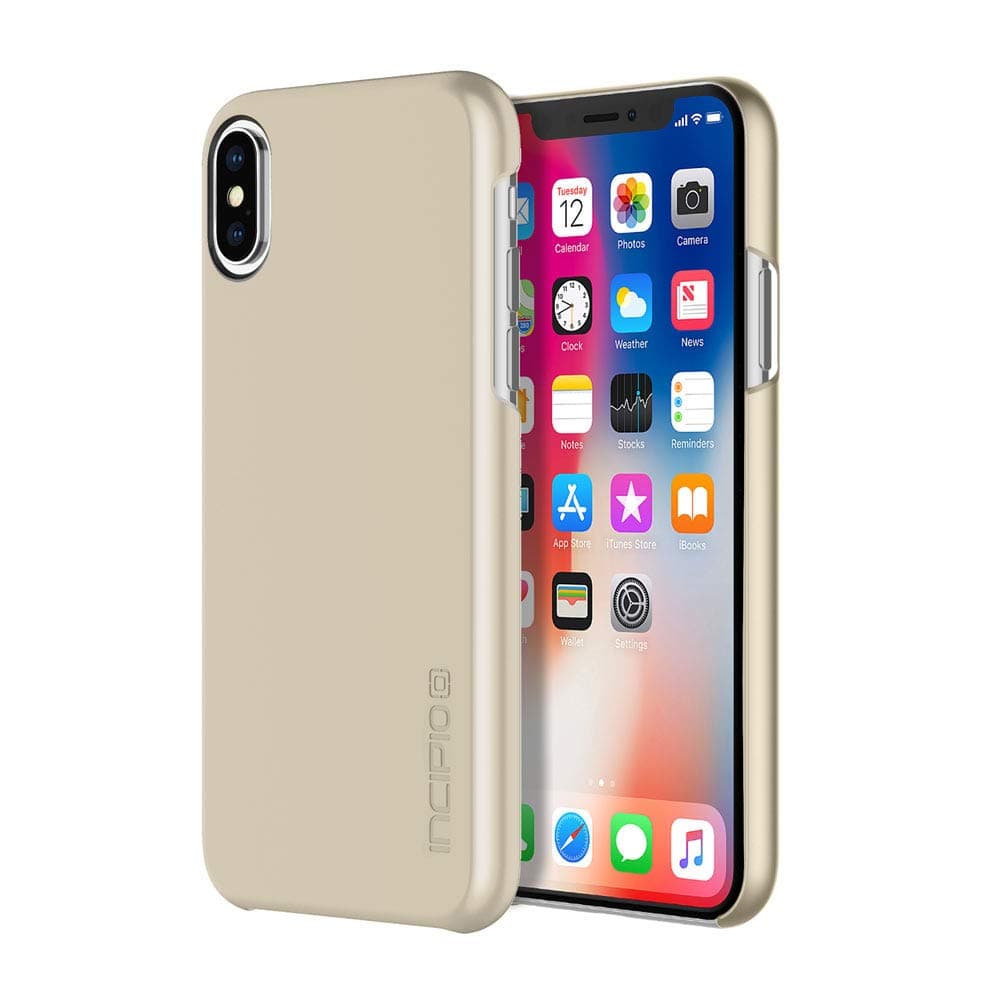 Калъф за Apple iPhone XS, поликарбонатов, Incipio Feather IPH-1643-CHM, златист