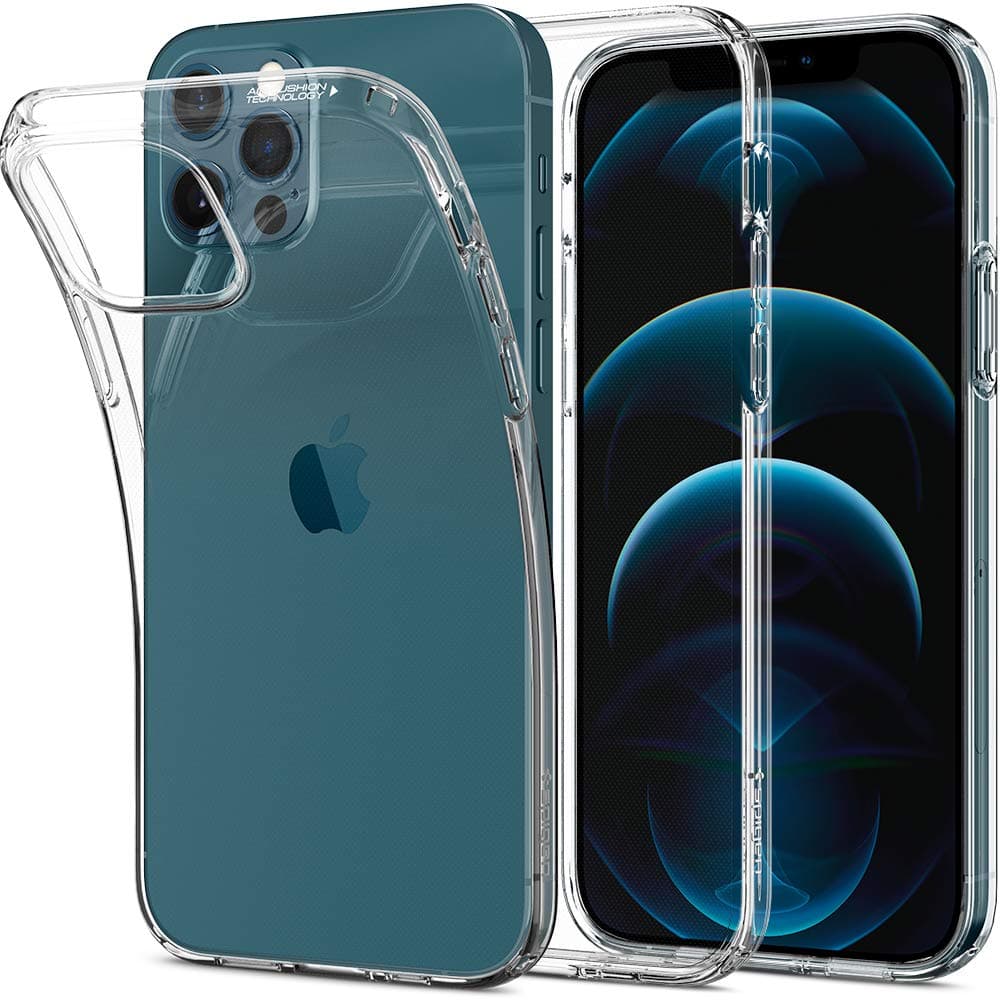 Калъф за Apple iPhone 12/12 Pro, термополиуретанов, Spigen Liquid Crystal, прозрачен