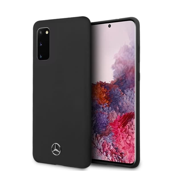 Калъф за Samsung Galaxy S20, термополиуретанов, Mercedes-Benz Silicone Cover (MEHCS62SILSB), черен