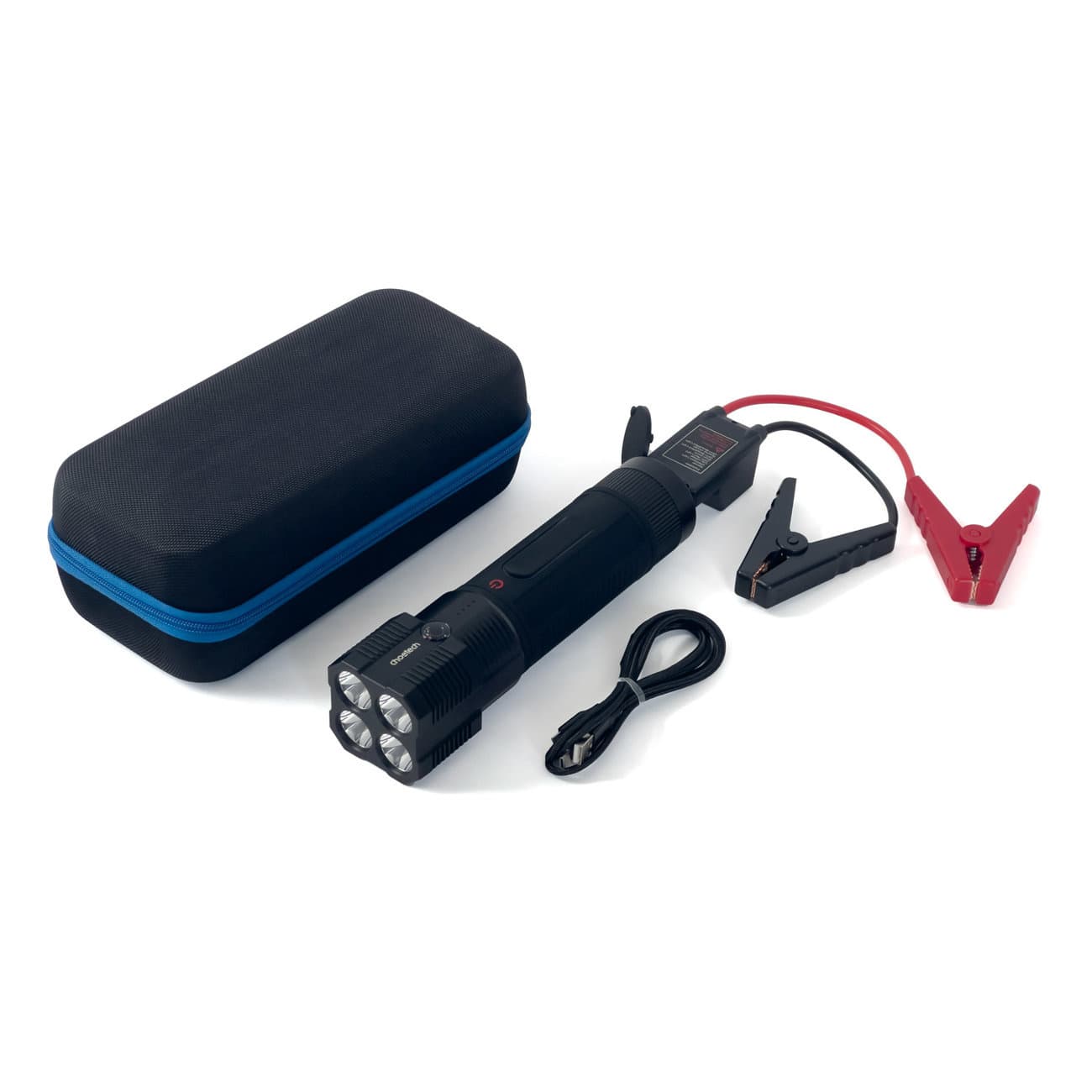 Външна батерия 8000mAh, фенер, JumpStarter за автомобил - Choetech Car Jump Starter With Power Bank (черен)