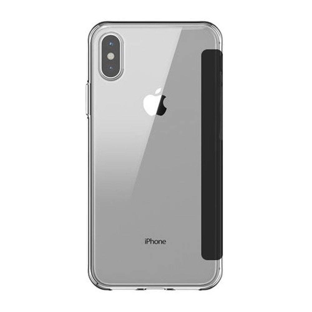 Калъф за Apple iPhone XS/X, тип "портфейл", хибриден, Griffin Survivor Reveal Wallet (GB43806), черен