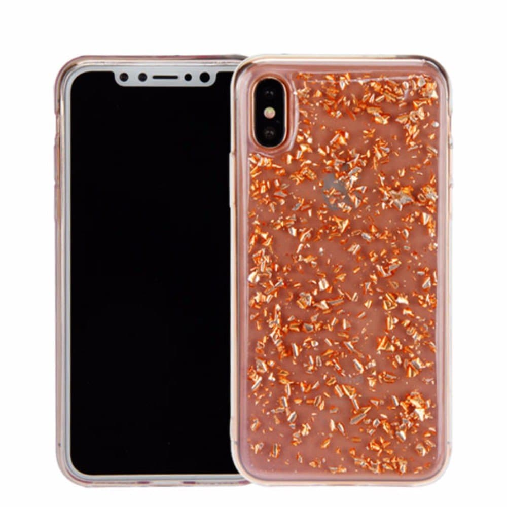 Калъф за Apple iPhone XS/X, термополиуретанов, Redneck Mydas (RNCS02073), прозрачен/розово злато