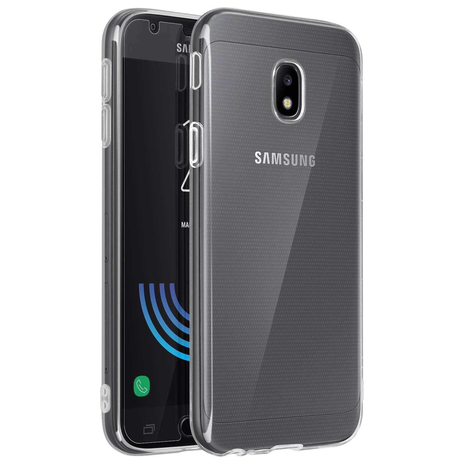 Протектор от закалено стъкло /Tempered Glass/, 4smarts, за Samsung Galaxy J3 (2017), силиконов (TPU) кейс