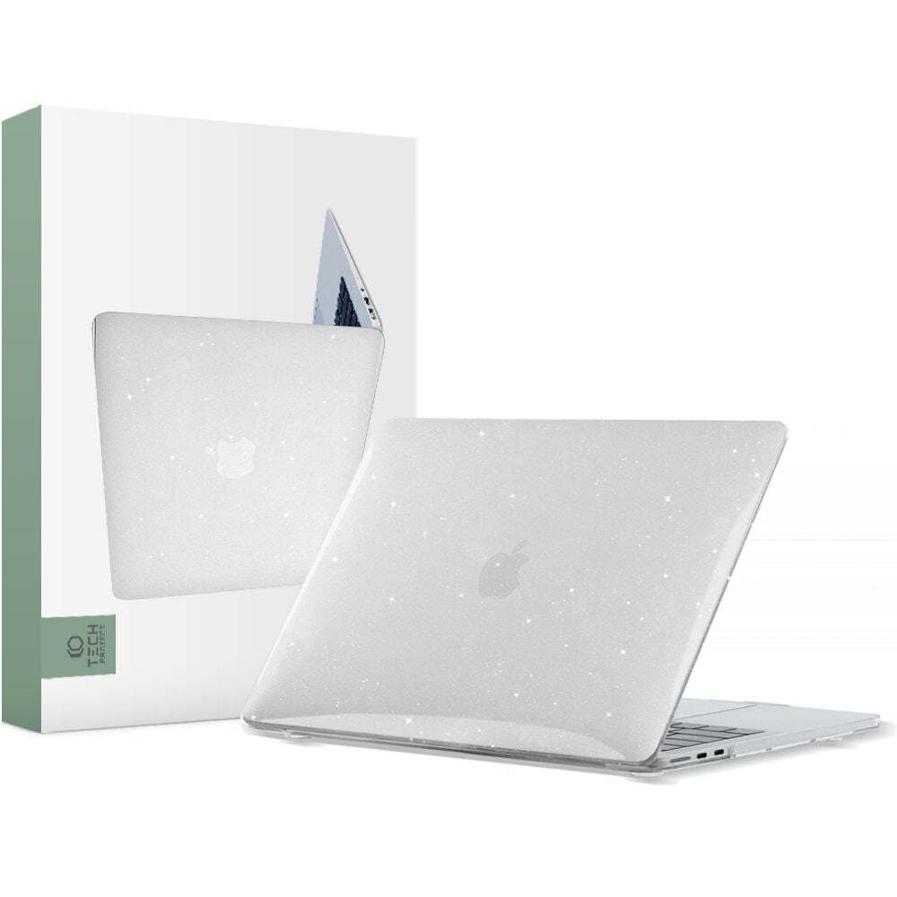 Предпазен кейс за MacBook Air 13 M2 (2022) - Tech-Protect SmartShell Glitter Case (прозрачен)