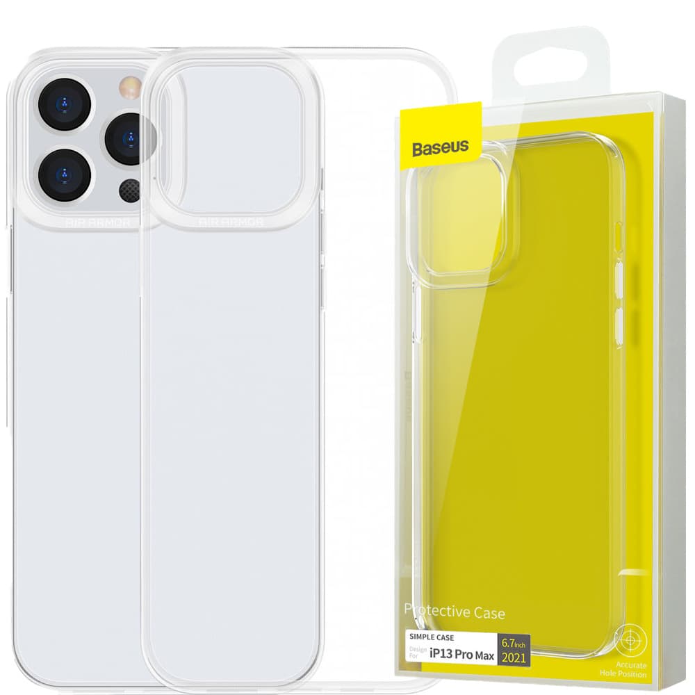 Калъф за Apple iPhone 13 Pro, термополиуретанов, Baseus Simple Case, прозрачен