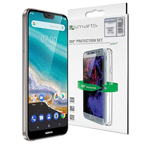 Протектор от закалено стъкло /Tempered Glass/, 4smarts, за Nokia 7.1, силиконов (TPU) кейс