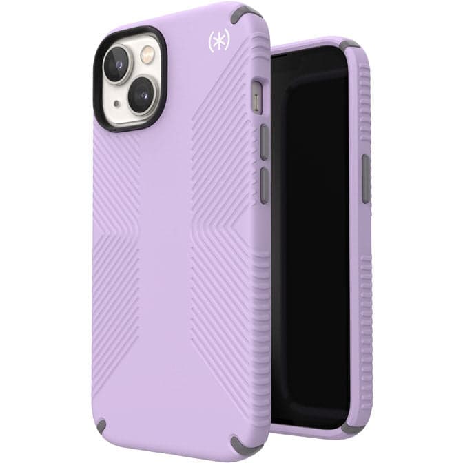 Калъф за Apple iPhone 14, Speck Presidio 2 Grip, антимикробно покритие, лилав