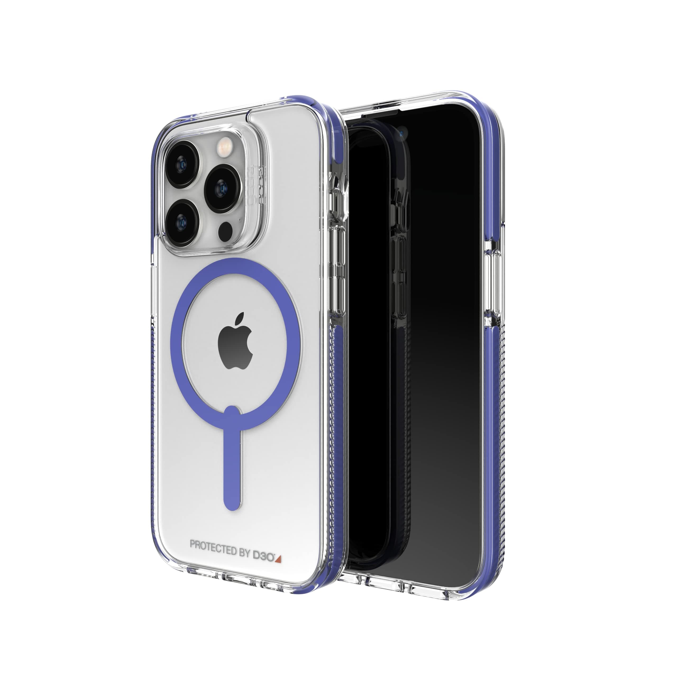 Калъф за Apple iPhone 14 Pro, Gear D3O Santa Cruz Snap, син/прозрачен