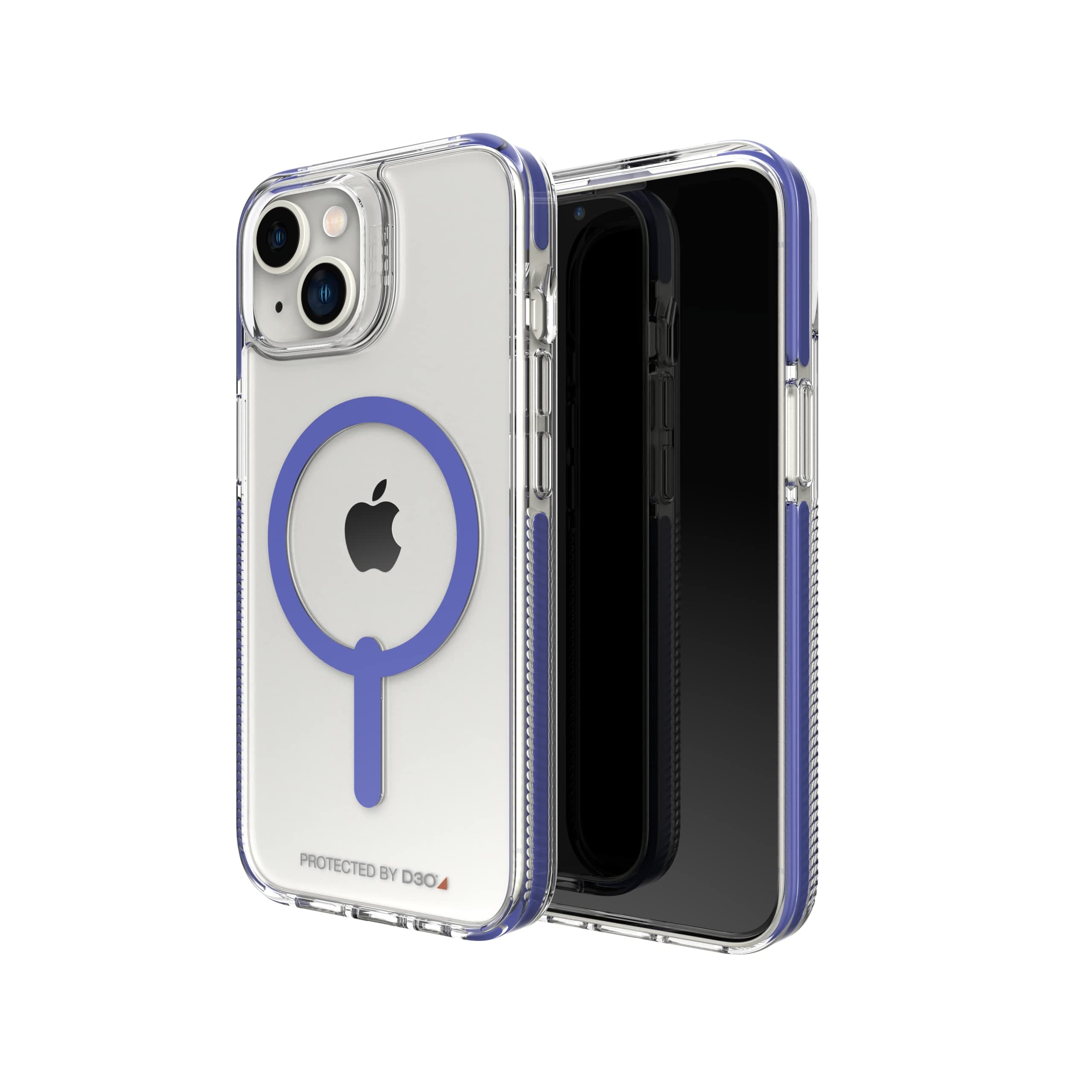 Калъф за Apple iPhone 14, Gear D3O Santa Cruz Snap, лилав/прозрачен