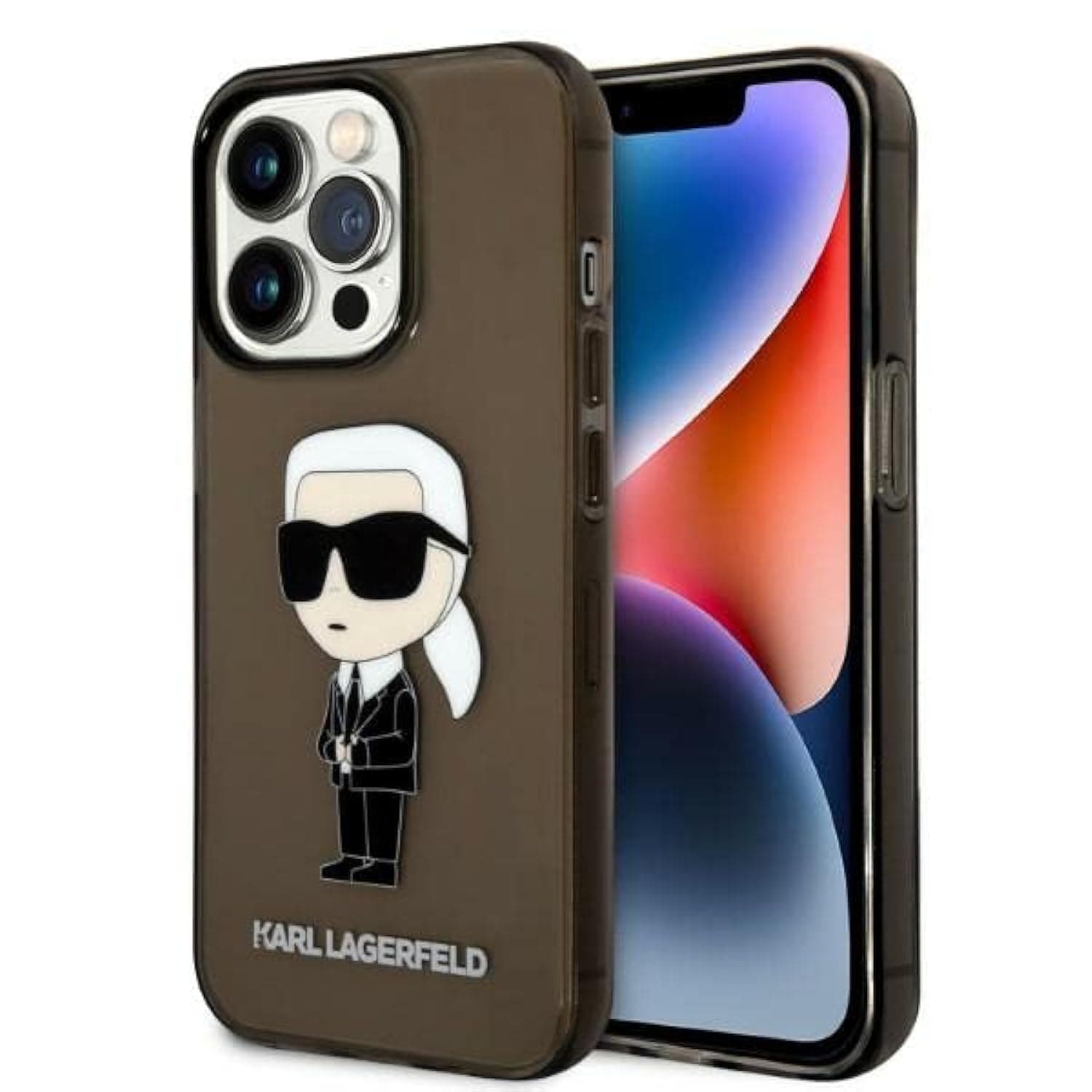 Калъф за Apple iPhone 14 Pro, силиконов, Karl Lagerfeld IML Ikonik NFT, черен