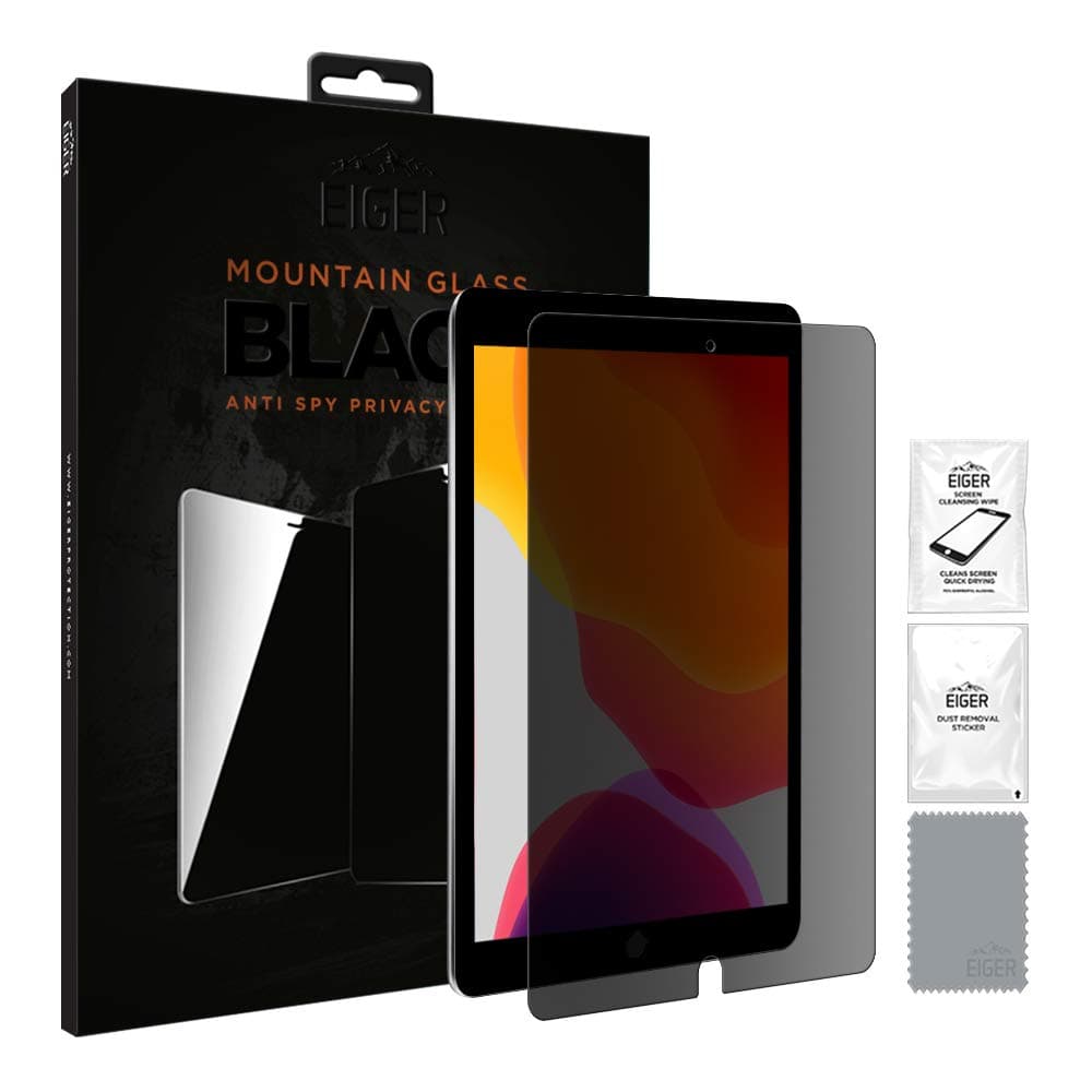 Протектор от закалено стъкло /Tempered Glass/ Еигер за Apple iPad 7 (2019) / 8 (2020), защитно покритие с определен ъгъл на виждане за дисплея, privacy филтър